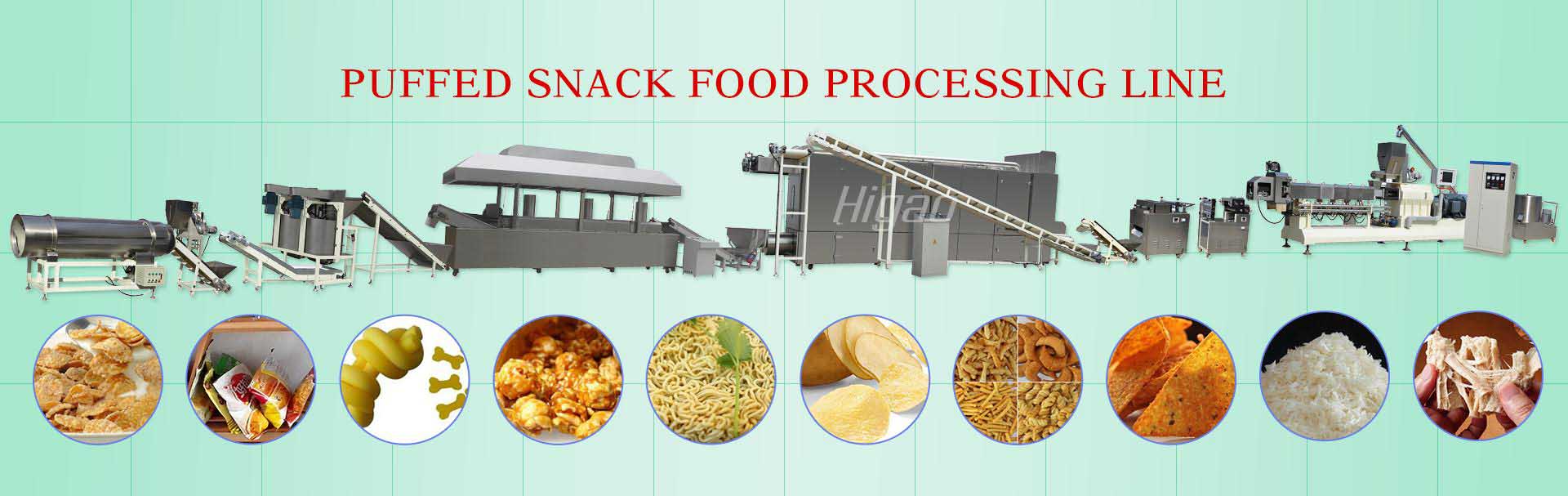 puffed snack food processing line supplier
